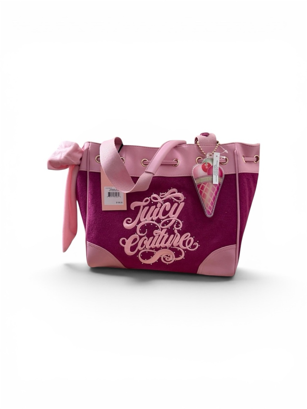 Juicy Couture Pink and Fuchsia Colorblock Tote